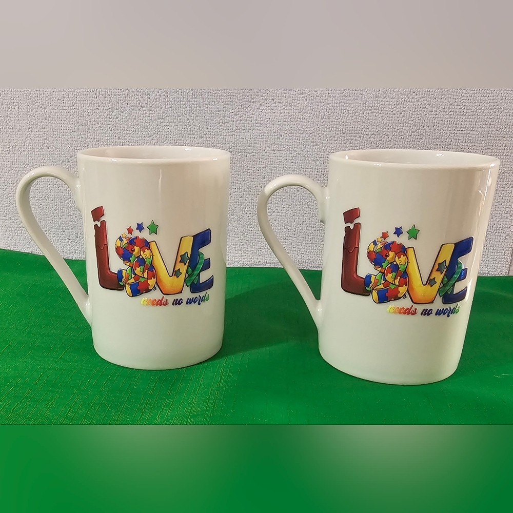 Colorful Autism Mugs 2pc Set